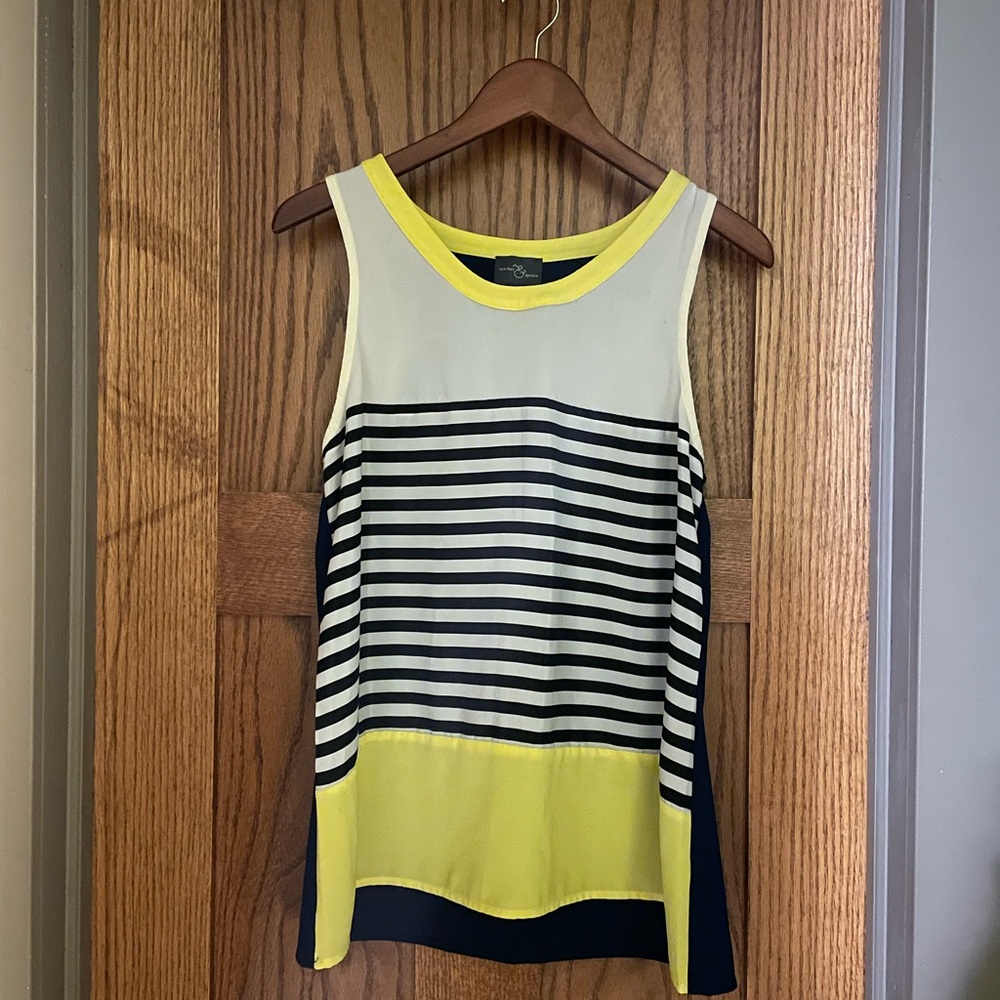 Market & Spruce Alessandra Striped Color-block Top